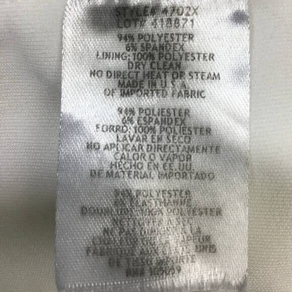 XSCAPE 4 S White Ruffled Off-the-shoulder Hi Low Midi Gown NWT $259 B154 *flaw - Picture 5 of 12